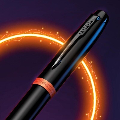 Parker IM BLACK VIBRANT rings  orange balpen
