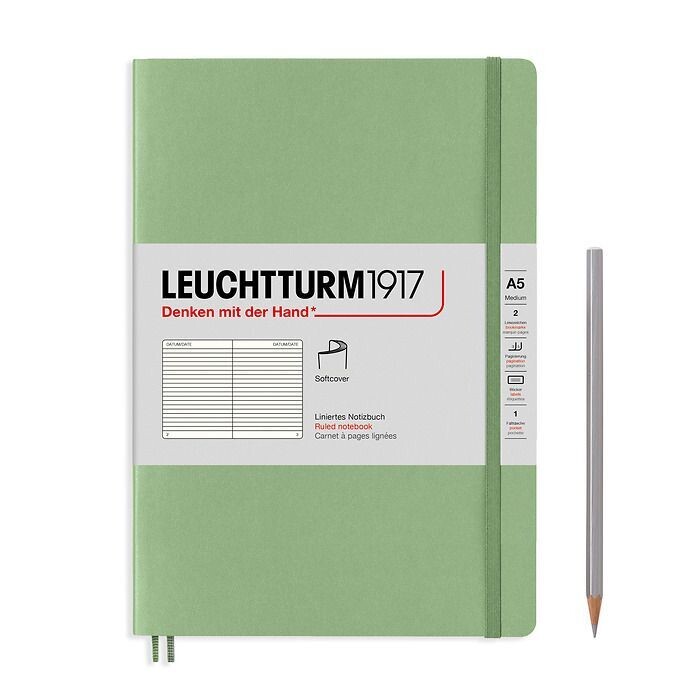 Leuchtturm1917 notebook A5 SAGE SOFTCOVER