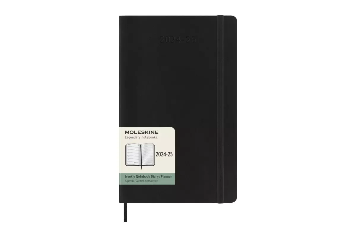 Moleskine  weekly notebook diary/planner large 2024-2025 zwart SC