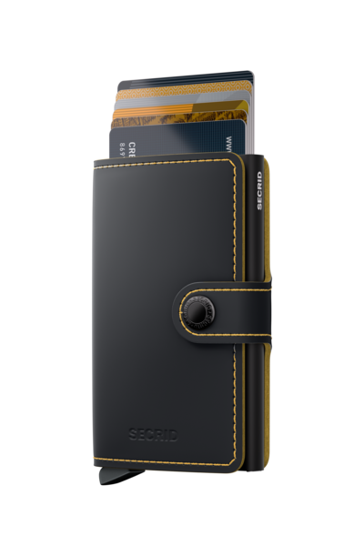 Secrid miniwallet MATTE BLACK &amp; OCHRE