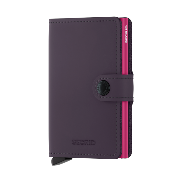 Secrid miniwallet MATTE DARK PURPLE-FUCHSIA