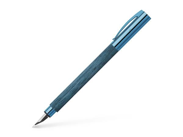 Faber Castell Ambition blue wood vulpen Fijn