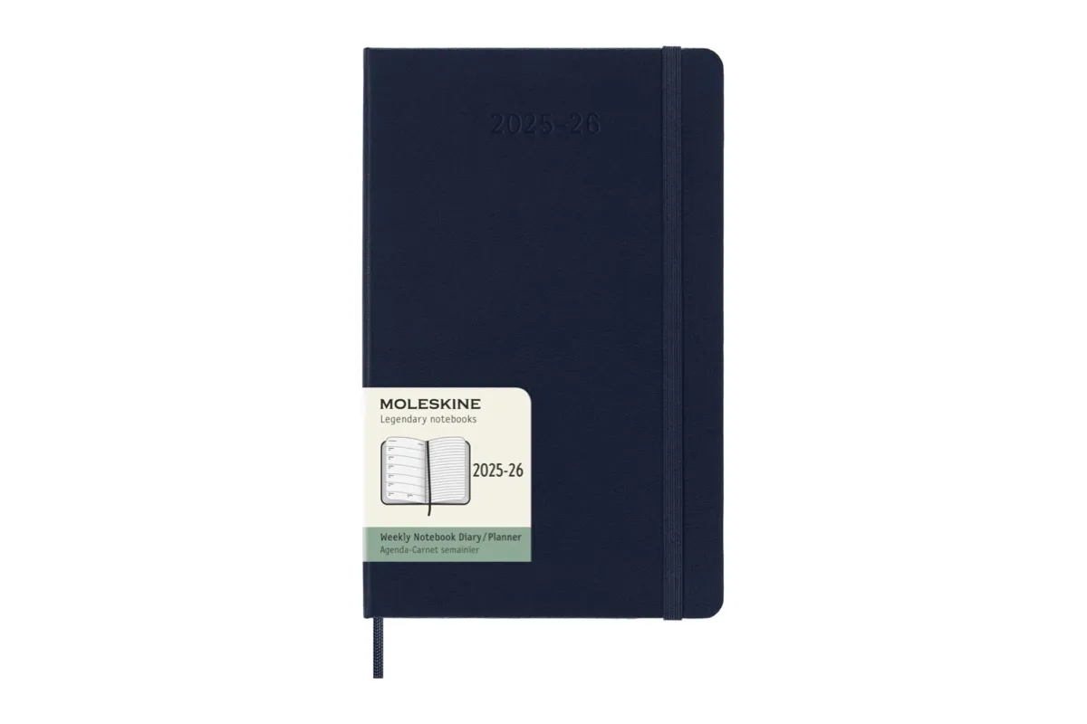 Moleskine  weekly 18M notebook diary/planner large 2025-2026 blauw HC