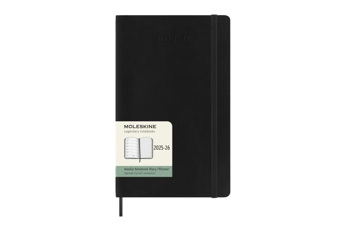 Moleskine  weekly notebook diary/planner large 2025-2026 zwart SC