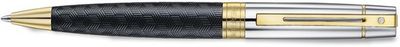 Sheaffer 300 balpen engraved matt black shyni chrome cap