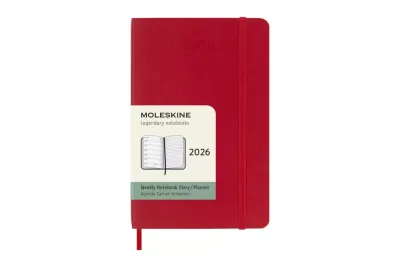 Moleskine  agenda pocket  weekly noteboook rood 2026