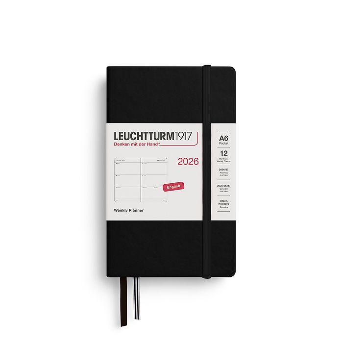 Leuchtturm1917 AGENDA 2026 weekly planner BLACK  SC