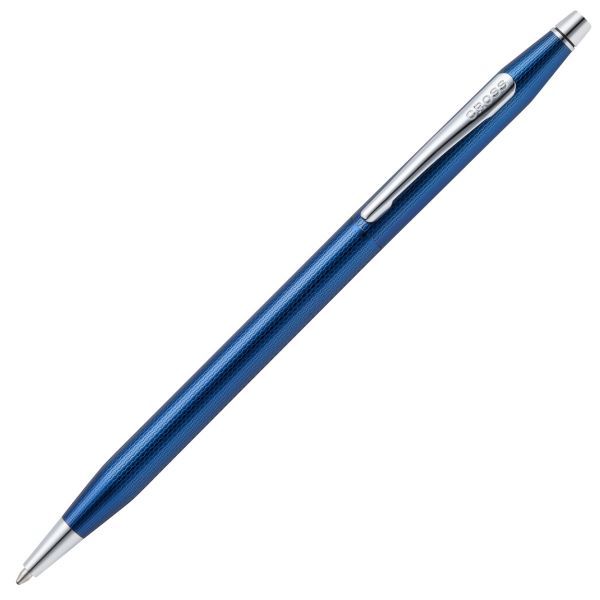 CROSS Classic Transculent blue diamantgravure balpen ct