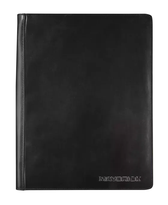 Maverick Schrijfmap ALL BLACK  met rits A4