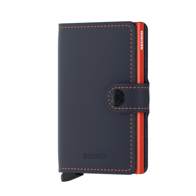 Secrid miniwallet MATTE Nightblue &amp; orange