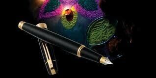 Sheaffer  300  vulpen glossy black gold trim M