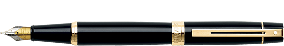 Sheaffer  300  vulpen glossy black gold trim M