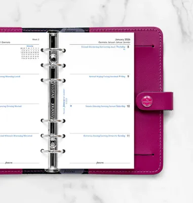 Filofax Agenda vulling Personal 7 dagen  2026