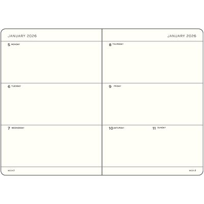 Leuchtturm1917 AGENDA 2026 weekly planner BLACK  SC