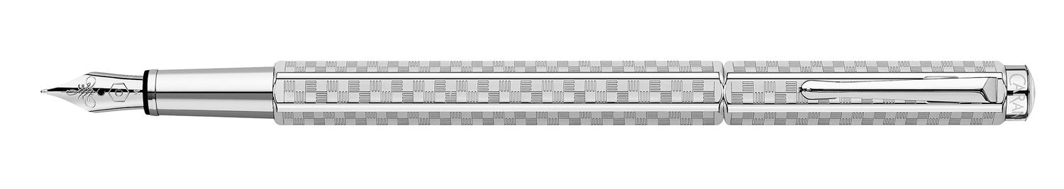 Caran d’Ache ECRIDOR DAMIER grey silver vulpen Fijn
