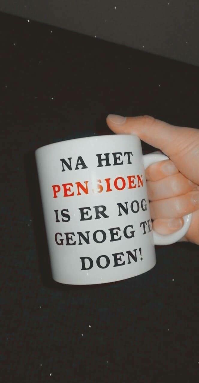 &quot;pensioen&quot; koffiemok