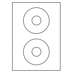 CD Label Rond 114 mm, 2 ex./vel