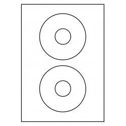 CD Label Rond 118 mm, 2 ex./vel