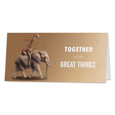 Internationale wenskaart &#39;Together we do great things&#39;