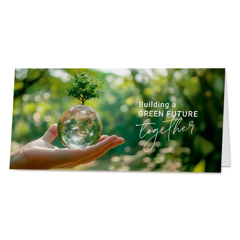 Duurzame nieuwjaarskaart met krachtige boodschap