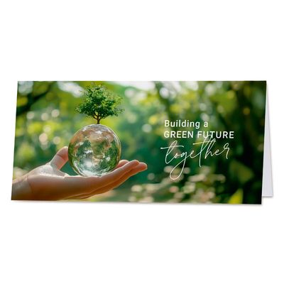 Duurzame nieuwjaarskaart met krachtige boodschap