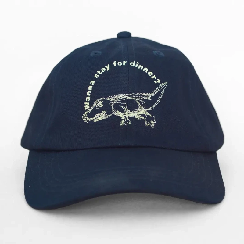 Dad Cap Navy Crocodile