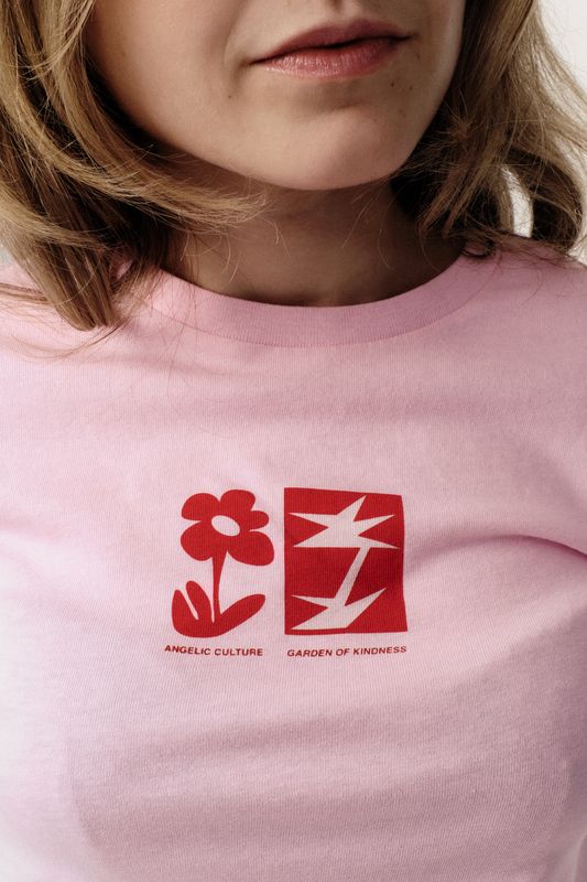 Baby Tee - "garden of kindness - pink"