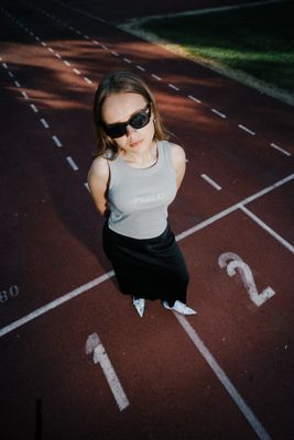 Tank Top - &quot;angelic bedruckt&quot; grey