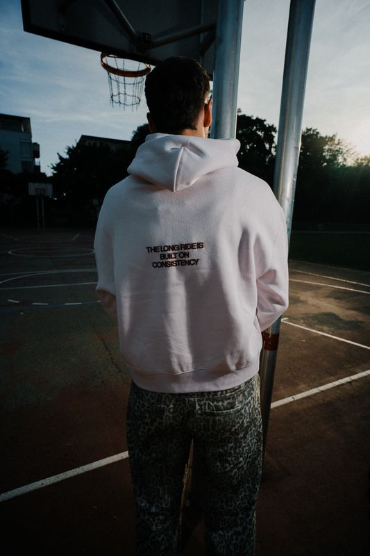 Cropped Hoodie - "Angelic" - vintage rose