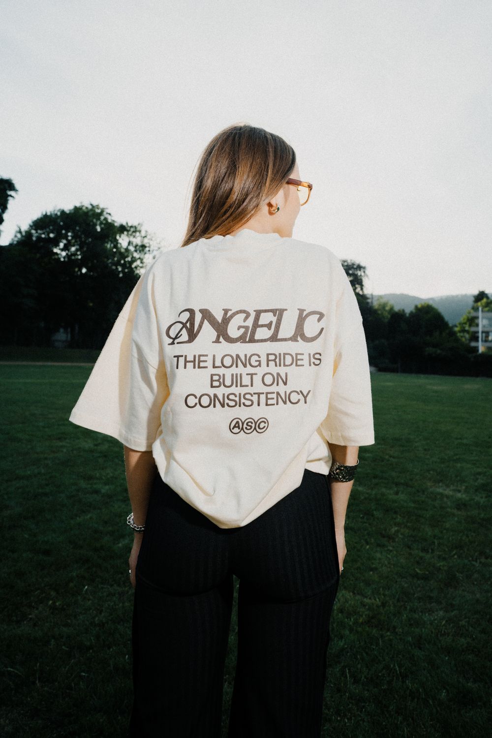 Heavy Boxy Short T-Shirt - &quot;Angelic&quot; - butter