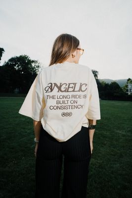 Heavy Boxy Short T-Shirt - &quot;Angelic&quot; - butter