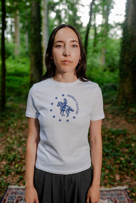 Baby Tee - "Grateful Horse Rider" - white