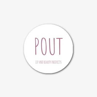 POUT Durable Circular Sticker