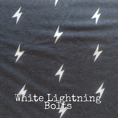 White Lightning Bolts