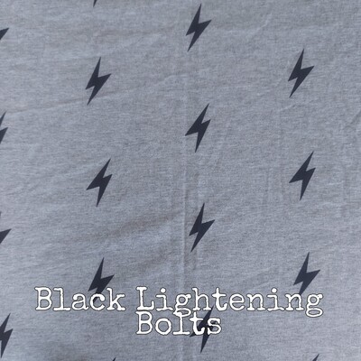 Black Lightning Bolts
