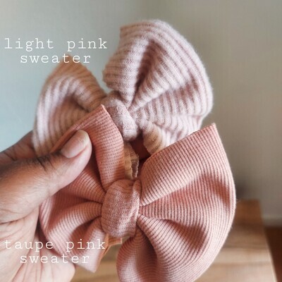 Taupe Pink Sweater - Rib Knit