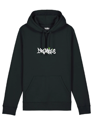 Drerries Zwarte Hoodie met groene accenten – Duurzaam & Skate-approved
