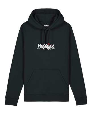 Drerries Zwarte Hoodie met rode accenten – Duurzaam & Skate-approved