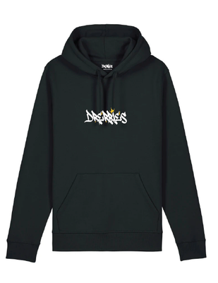 Drerries Zwarte Hoodie met gele accenten – Duurzaam & Skate-approved
