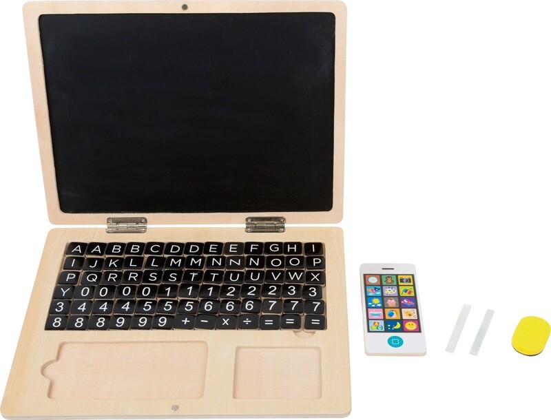 Small Foot Houten speelgoed laptop en telefoon
