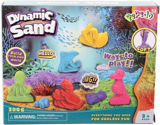 Kinetisch zand set met accessoires - 300 gram