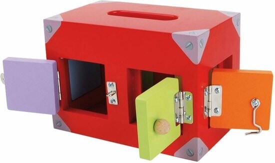 Houten slotenkist - Rood