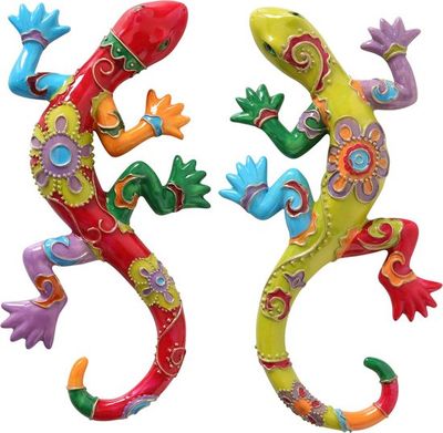 Kleurrijke Polystone Hagedis - 24 cm (Willekeurige Kleur)