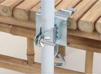 RVS Parasolklem – Verstelbaar – Geschikt voor Elke Parasol – Bevestiging aan Tafel