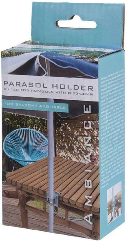 RVS Parasolklem – Verstelbaar – Geschikt voor Elke Parasol – Bevestiging aan Tafel