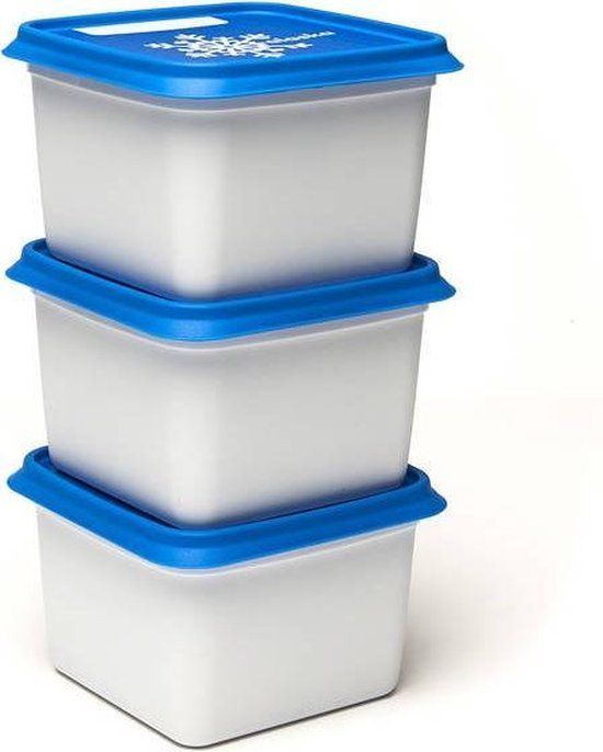 Alaska® Diepvriesdozen – Set van 3 Stapelbare Bewaardozen (3 x 750 ml) – Vries-, Magnetron- &amp; Vaatwasbestendig
