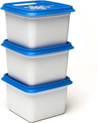 Alaska® Diepvriesdozen – Set van 3 Stapelbare Bewaardozen (3 x 750 ml) – Vries-, Magnetron- &amp; Vaatwasbestendig