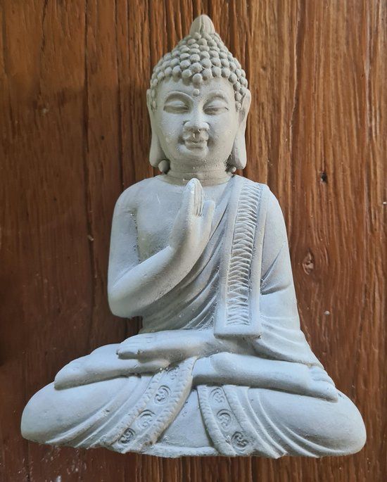 Boeddha Zen Tuintje – Decoratief Miniatuur Tuintje van Beton – 29,5x12x7 cm – Voor Binnengebruik