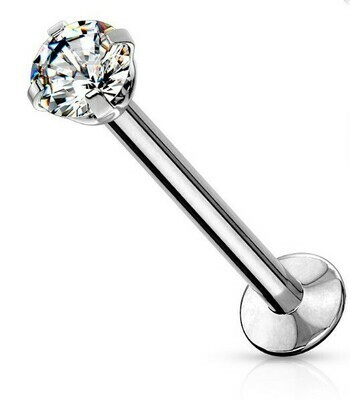 LABRET L8 piercing + steentje 3mm LABRET L8 piercing + steentje 3mm