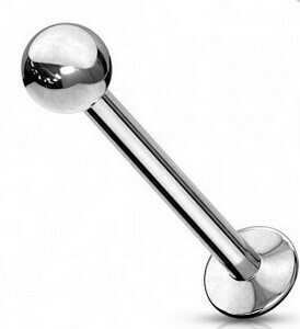 LABRET L12 piercing + bolletje effen LABRET L12 piercing + bolletje effen